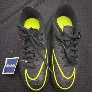 Nike Black and Neon Green Boys Shoes